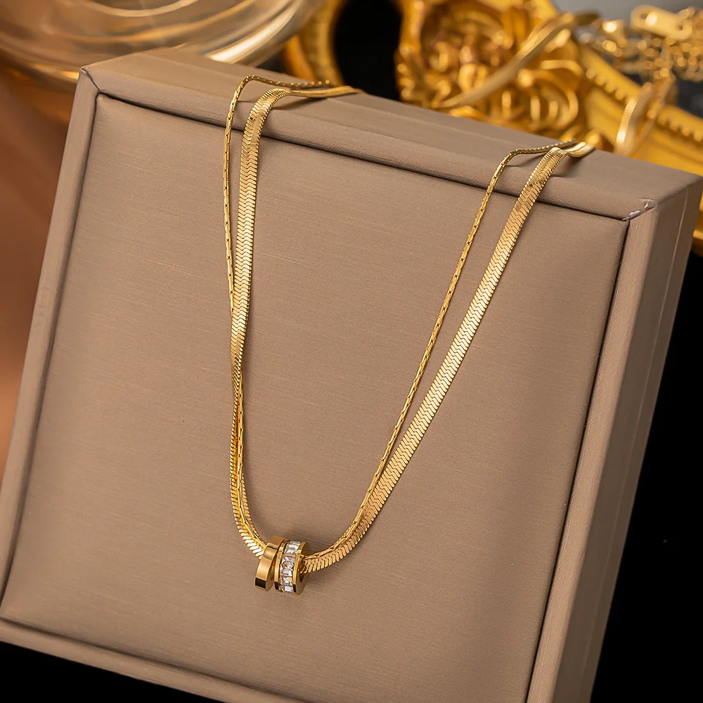 Collar X de doble bucle y doble capa