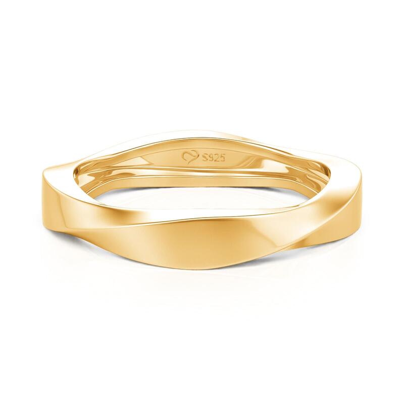 Et maison Simple Mobius Gold Wedding Band for Men