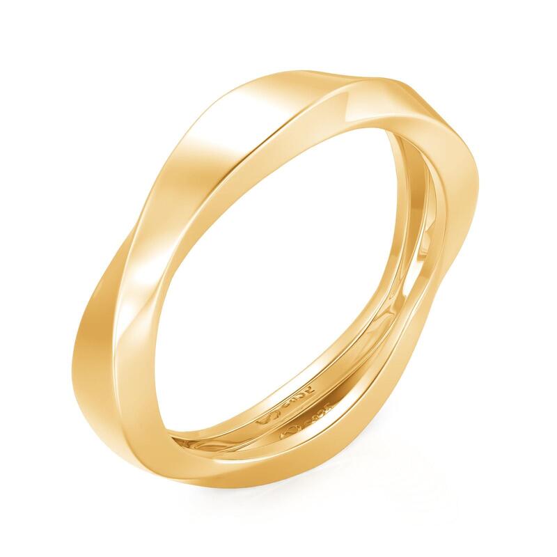 Et maison Simple Mobius Gold Wedding Band for Men