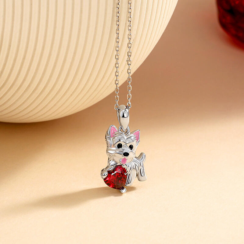 Et maison Petland Custom Westie Puppy Necklace with Birthstone
