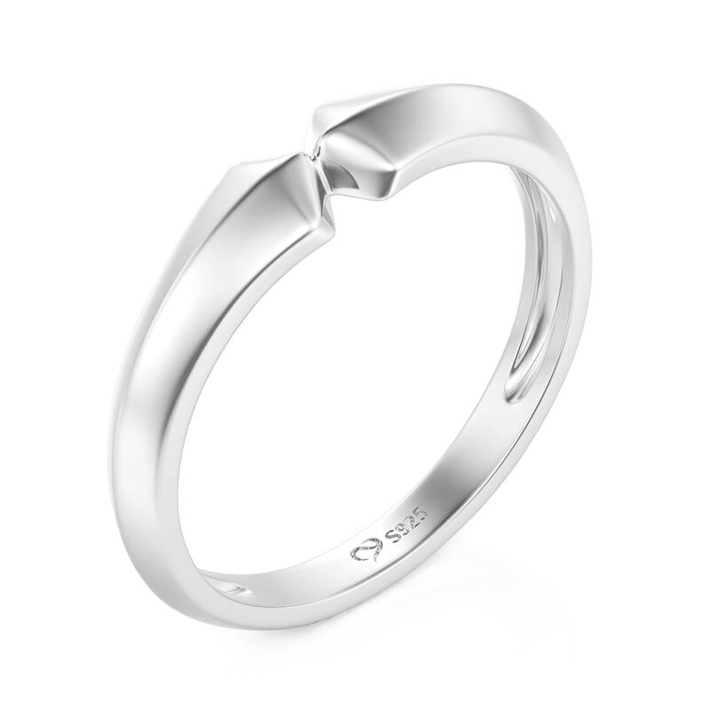 Et maison Classic Geometric Men's Ring Sterling Silver