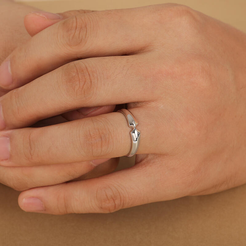 Et maison Classic Geometric Men's Ring Sterling Silver