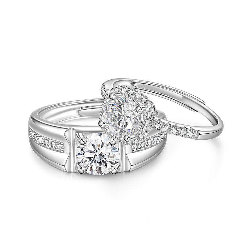 Et maison Classic Square Design Men's Wedding Band Sterling Silver