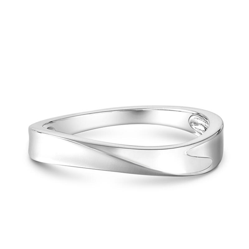 Et maison Wave Design Sterling Silver Men's Band
