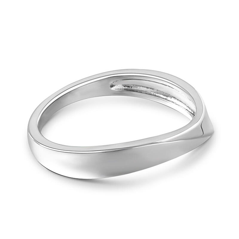 Et maison Wave Design Sterling Silver Men's Band