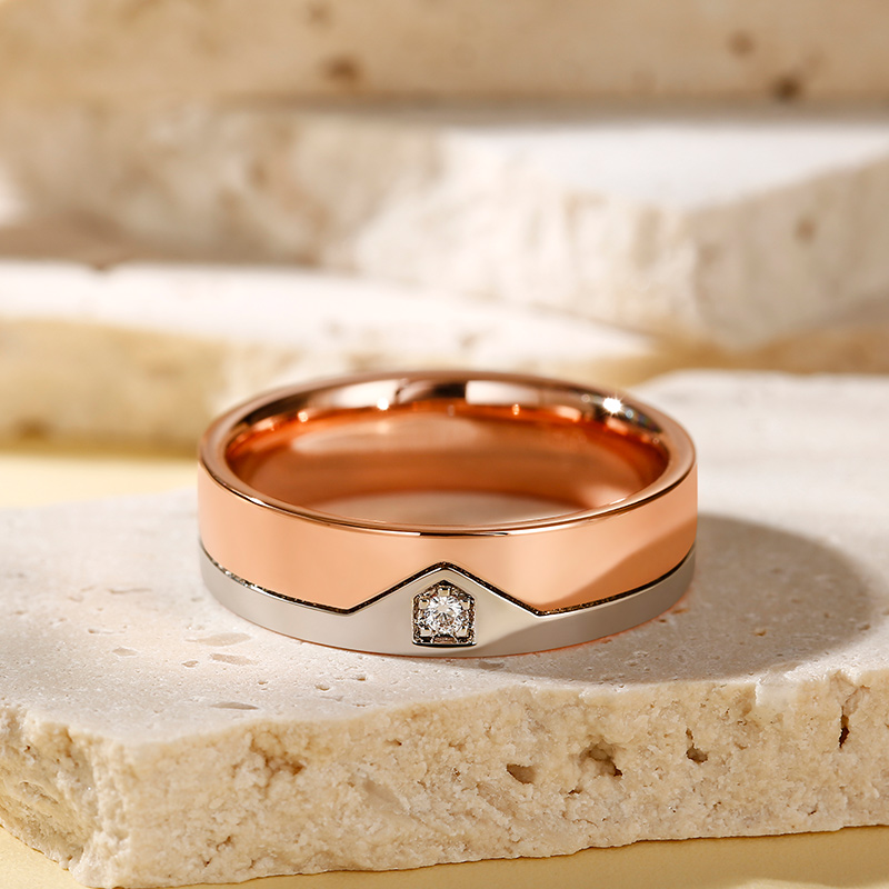 Et maison "Timelessness" Two Tone Sterling Silver Men's Band