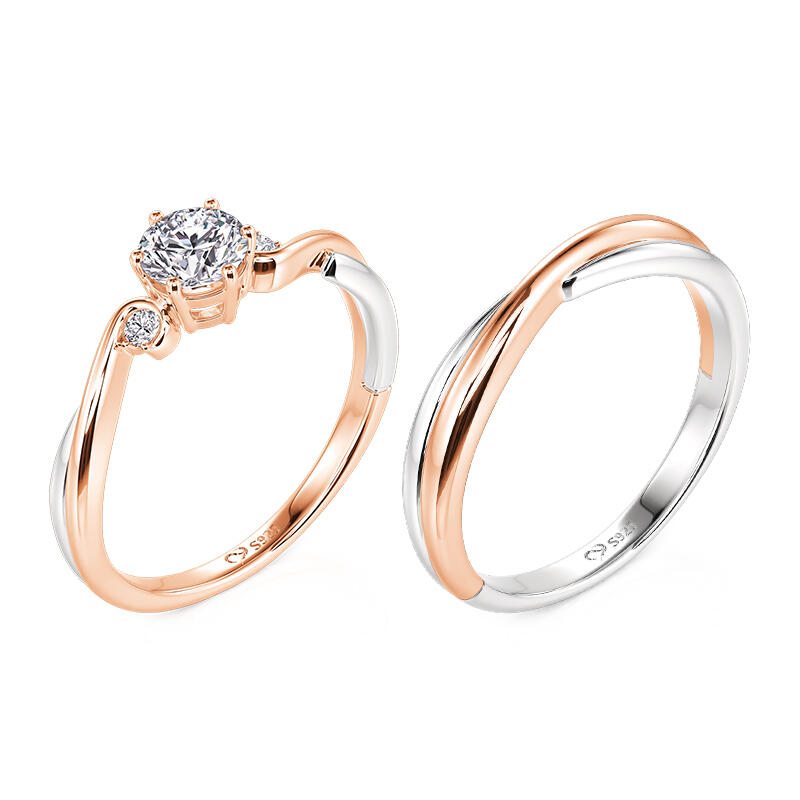 Et maison Classic Custom Two Tone Couple Rings with Twist Band