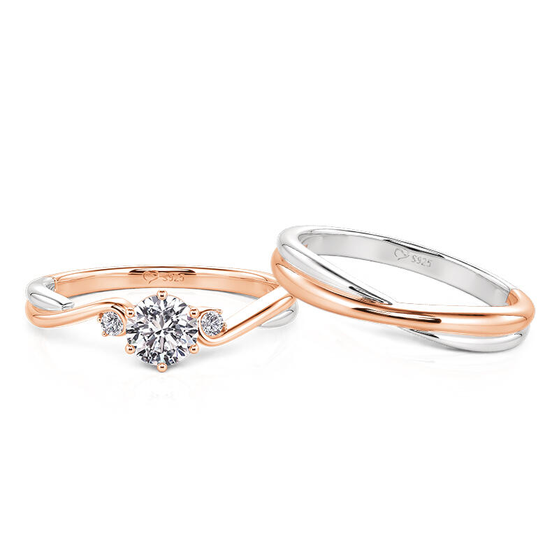 Et maison Classic Custom Two Tone Couple Rings with Twist Band