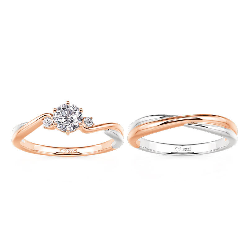 Et maison Classic Custom Two Tone Couple Rings with Twist Band