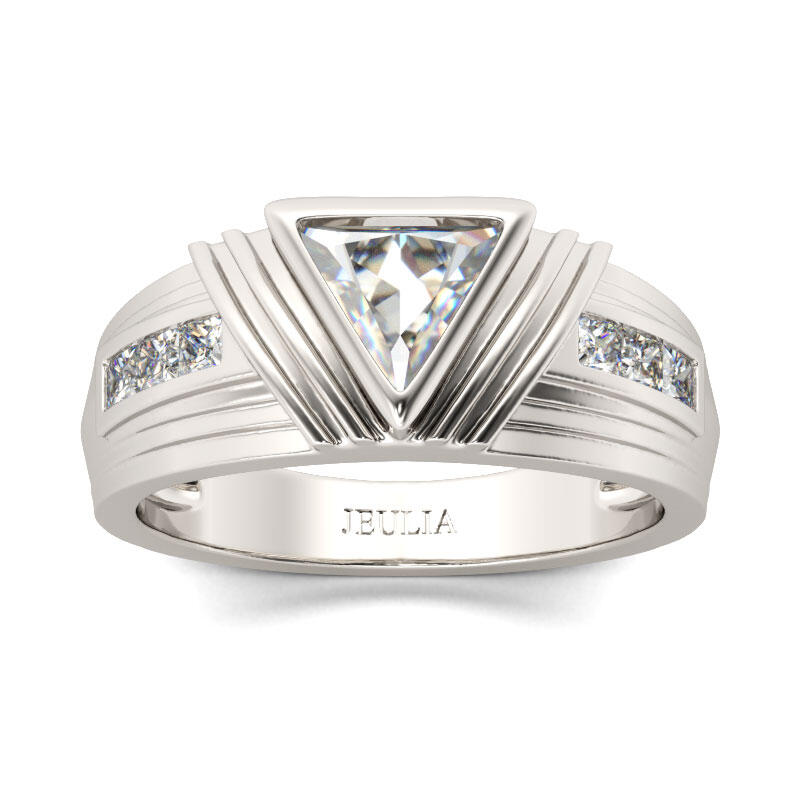 Et maison Trillion Cut Sterling Silver Men's Band