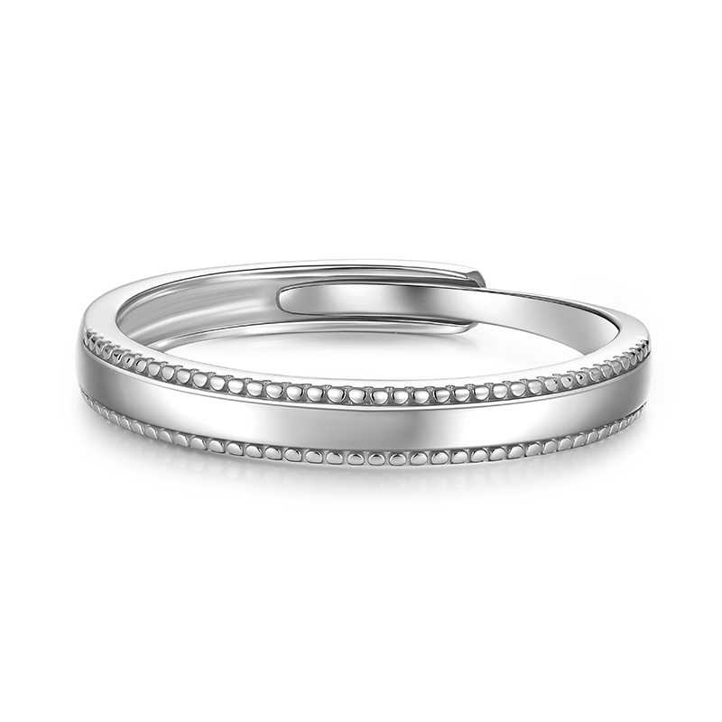 Et maison Simple Beaded Edge Adjustable Ring for Men