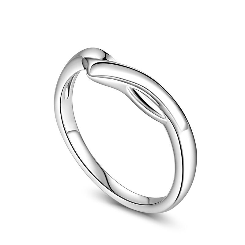 Et maison Simple Stylish Design Sterling Silver Men's Wedding Band