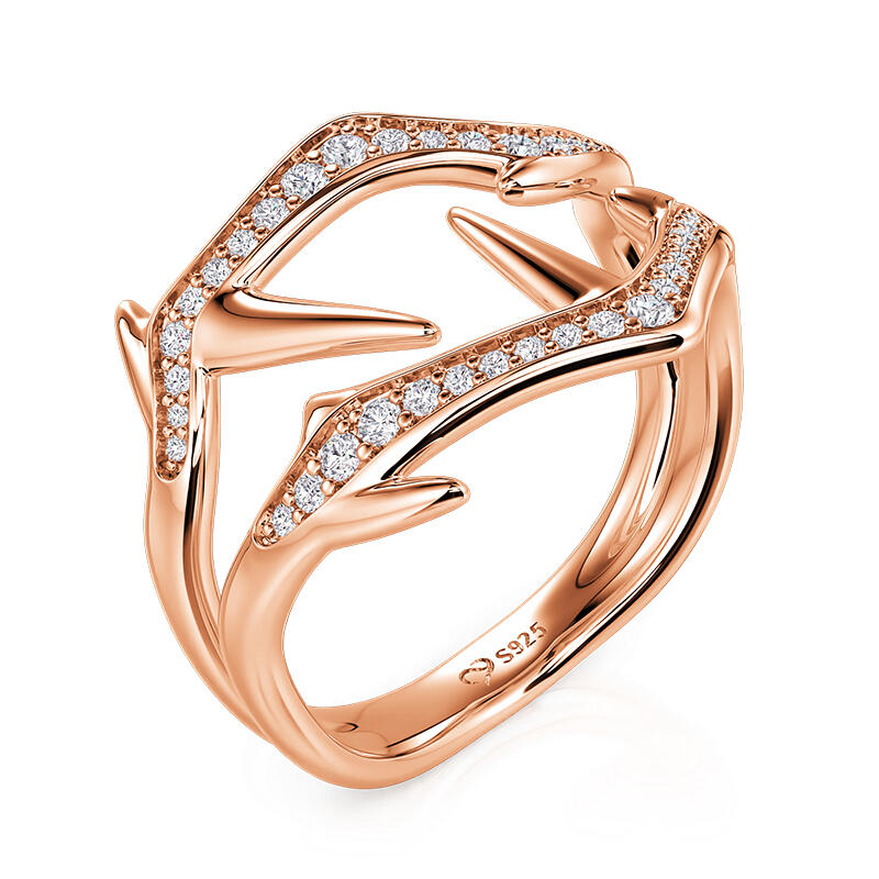 Et maison x Leyla Thorn Wilderness Men's Rose Gold Ring