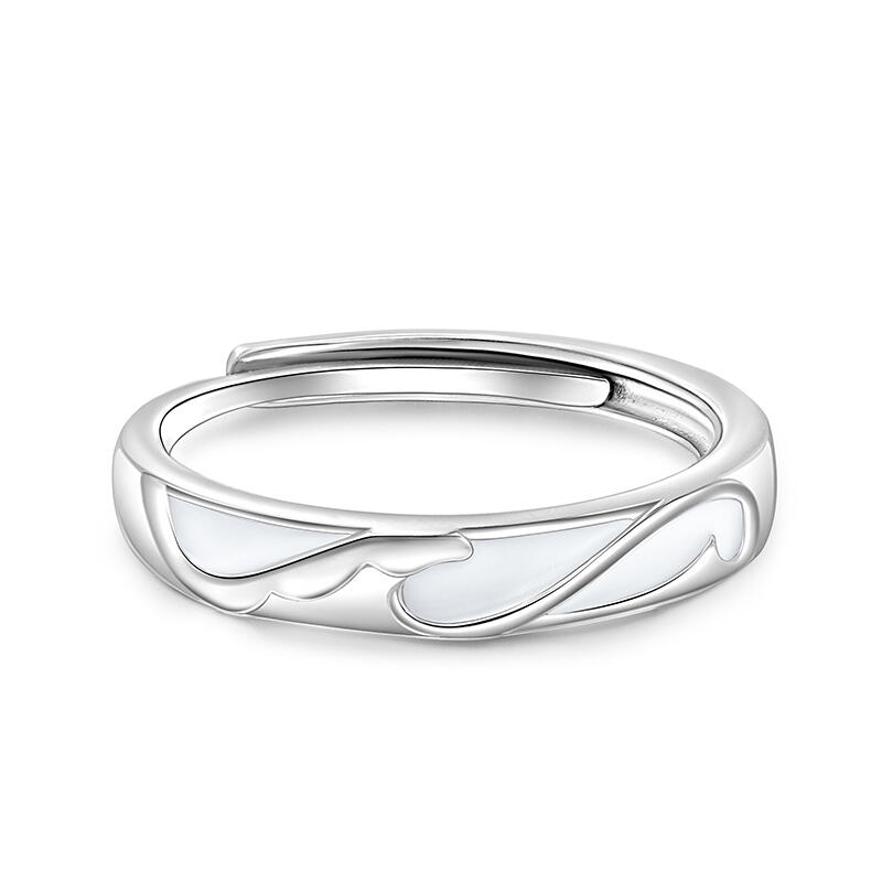 Et maison Glowing Adjustable Sterling Silver Men's Band