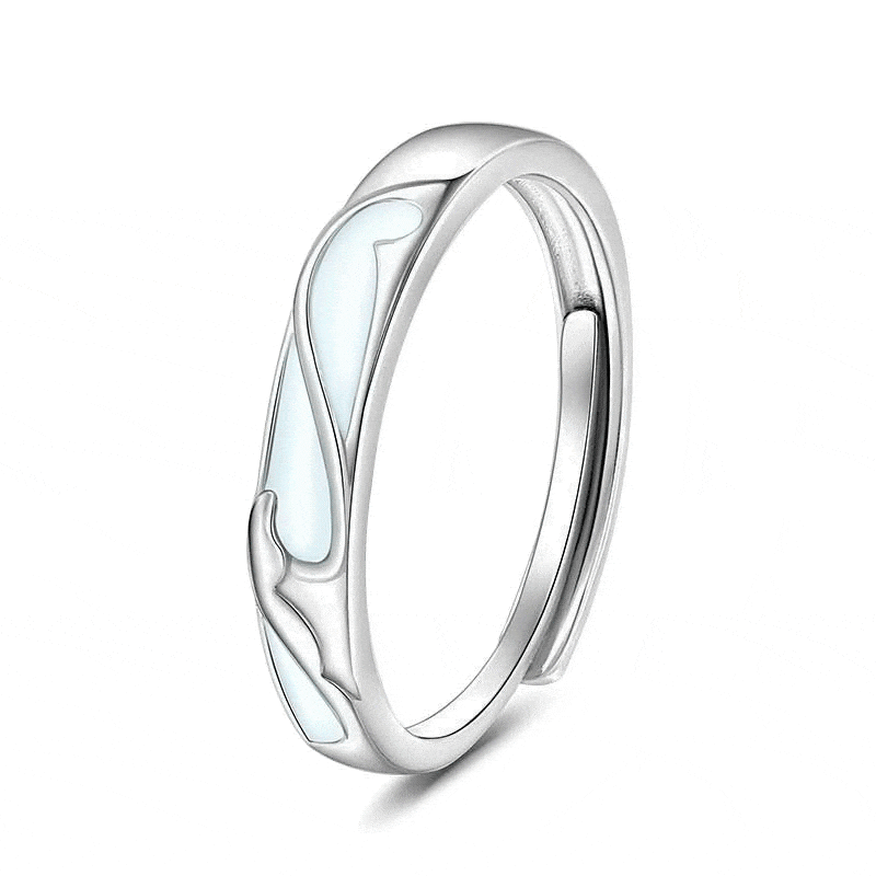 Et maison Glowing Adjustable Sterling Silver Men's Band