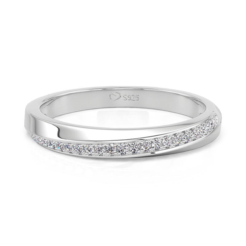 Et maison Simple Twist Men's Wedding Band Sterling Silver
