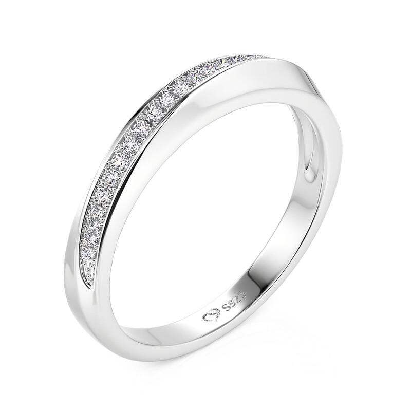 Et maison Simple Twist Men's Wedding Band Sterling Silver