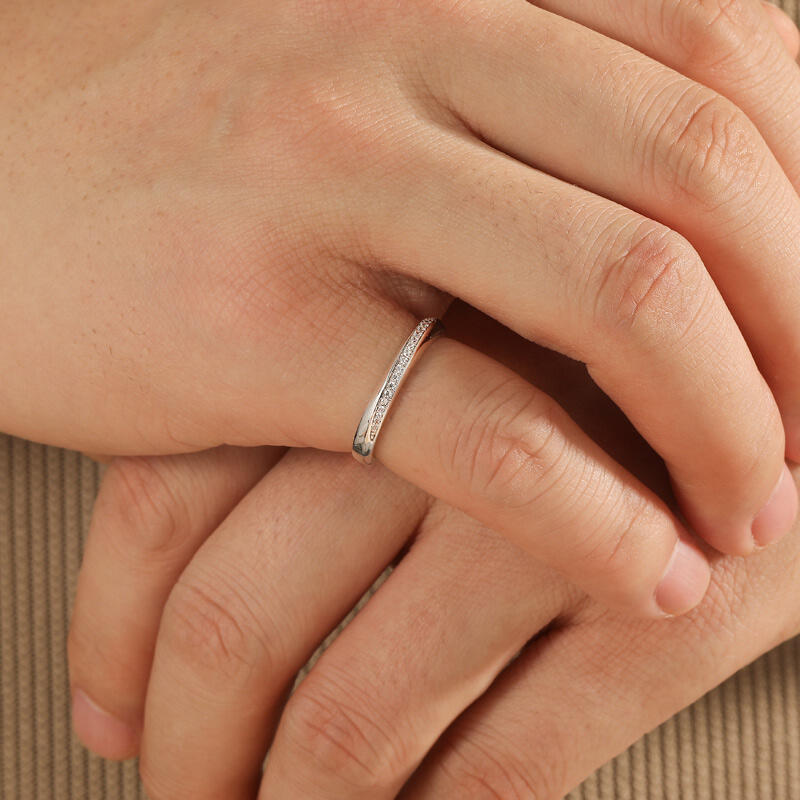 Et maison Simple Twist Men's Wedding Band Sterling Silver