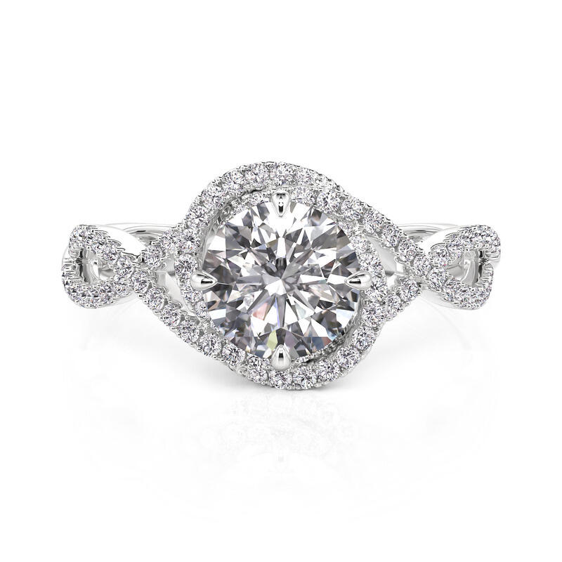 Et maison Swirl Twisted Round Engagement Ring