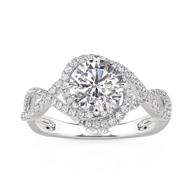 Et maison Swirl Twisted Round Engagement Ring