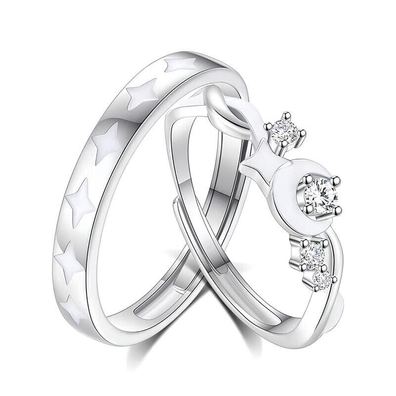 Et maison Simple Star Adjustable Men's Band Sterling Silver