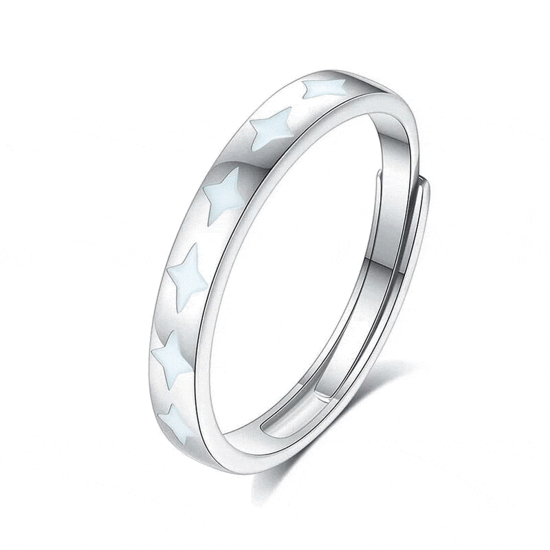 Et maison Simple Star Adjustable Men's Band Sterling Silver