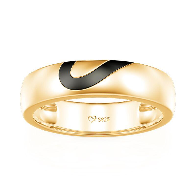 Et maison Heart Inspired Yellow Gold Men's Wedding Band