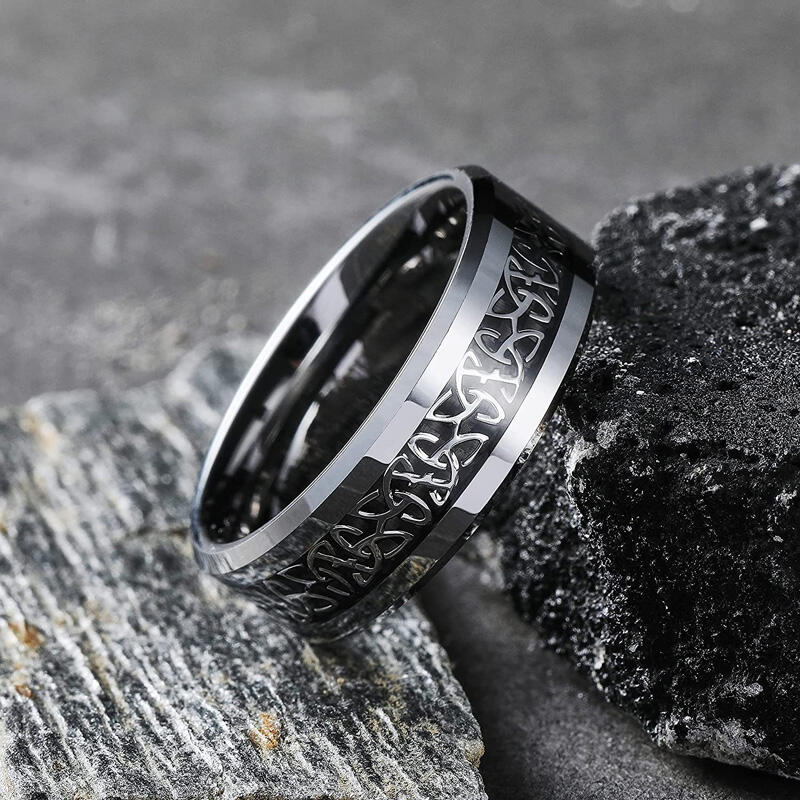 Et maison Celtic Knot Titanium Steel Men's Band
