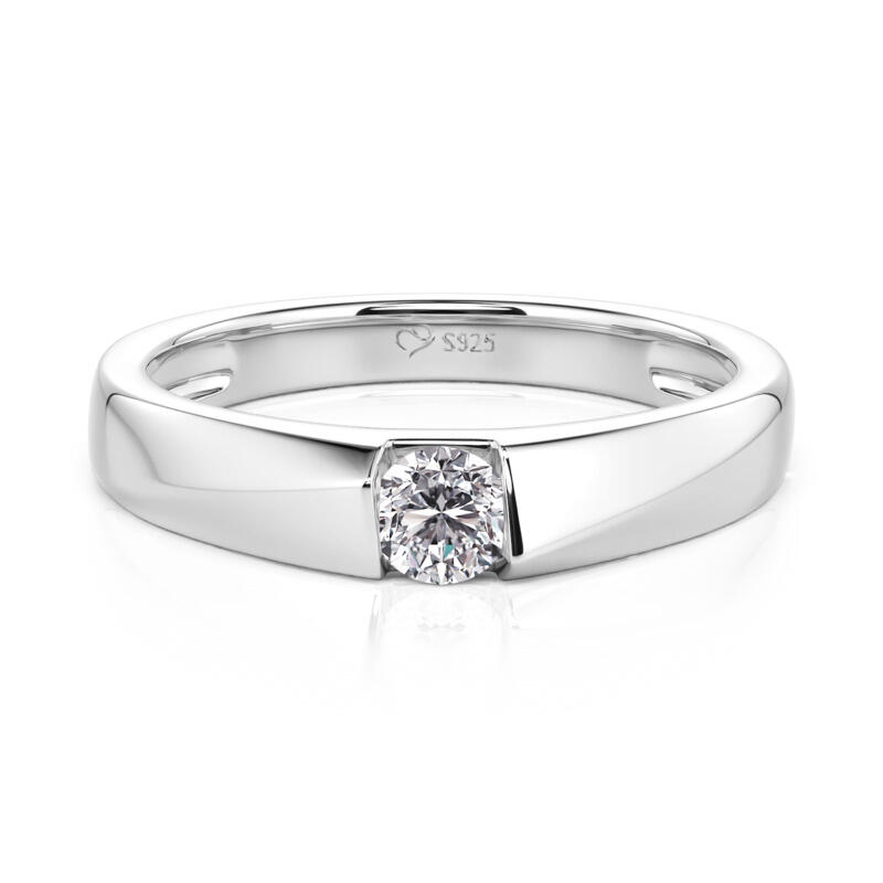 Et maison True Love Vow Bypass Men's Engraved Wedding Band