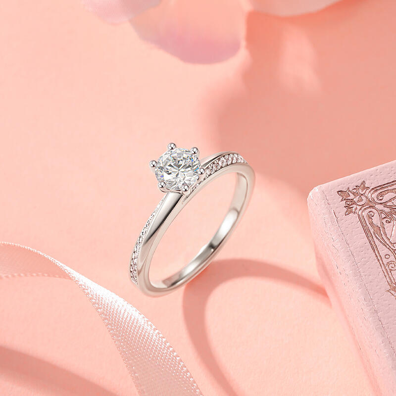 Et maison Simple Twist Wedding Ring Sterling Silver Round Cut