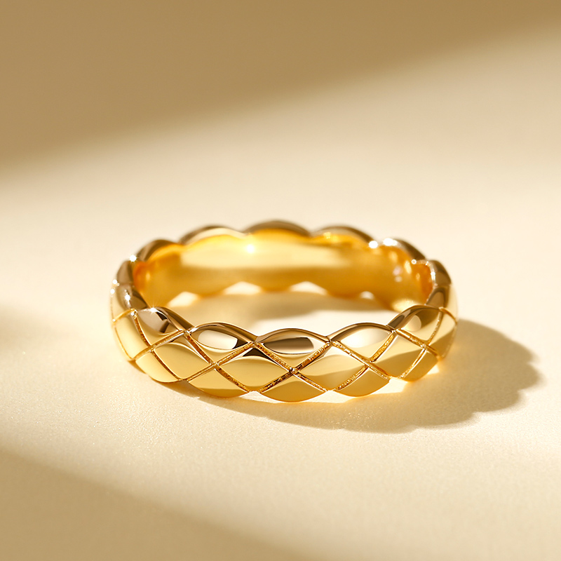 Et maison "Eternal Promise" Geometric Design Sterling Silver Men's Band