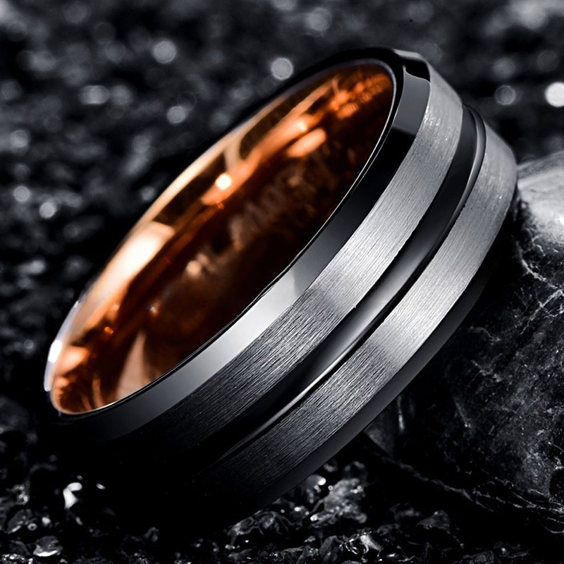 Et maison Two Tone Tungsten Steel Men's Band