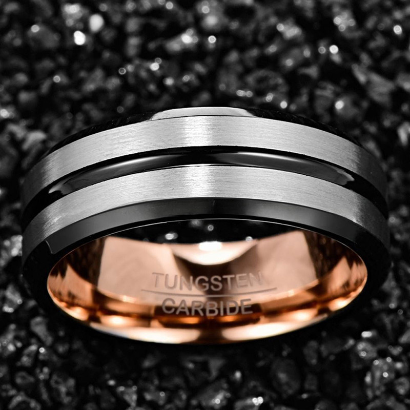 Et maison Two Tone Tungsten Steel Men's Band