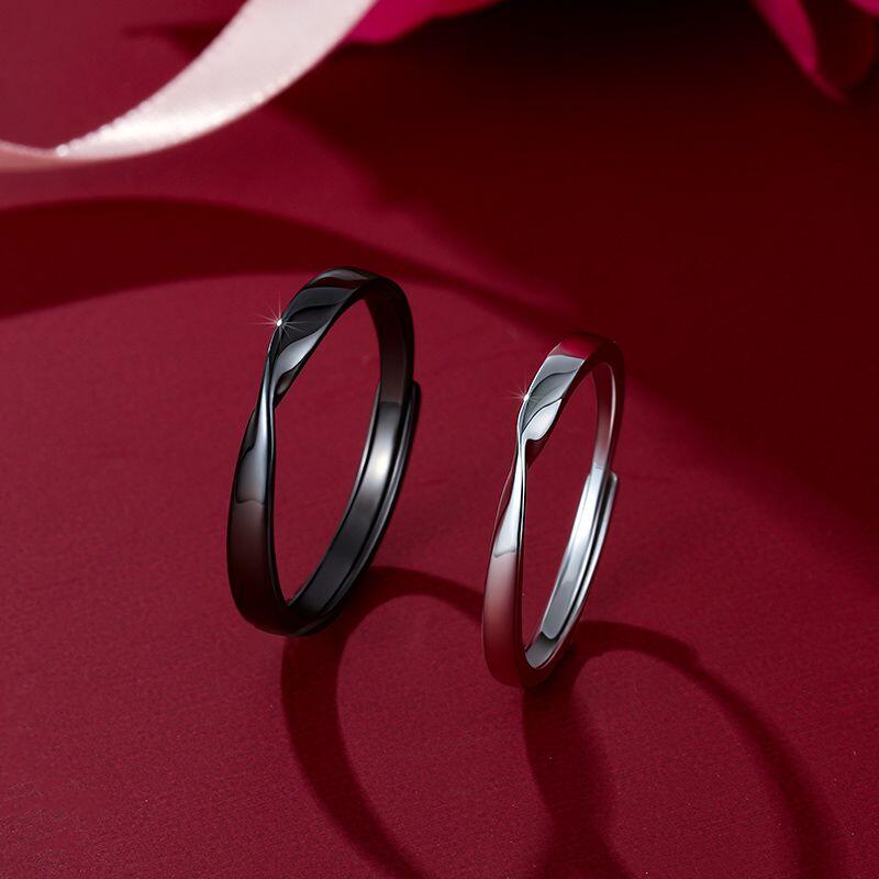 Et maison Mobius Sterling Silver Men's Band