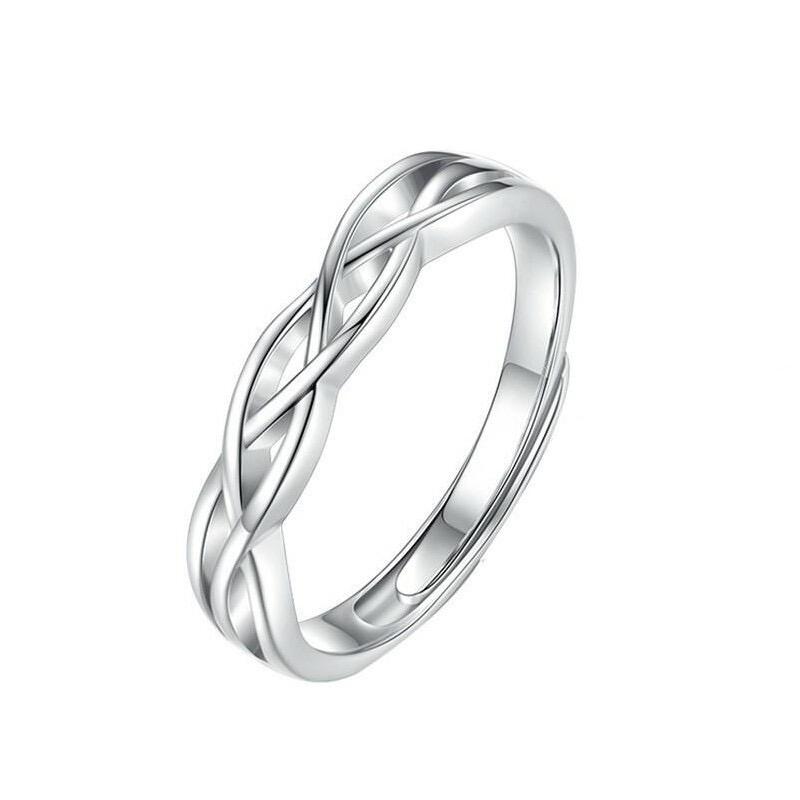 Et maison Simple Men Ring Hollow Twist Adjusted Sterling Silver