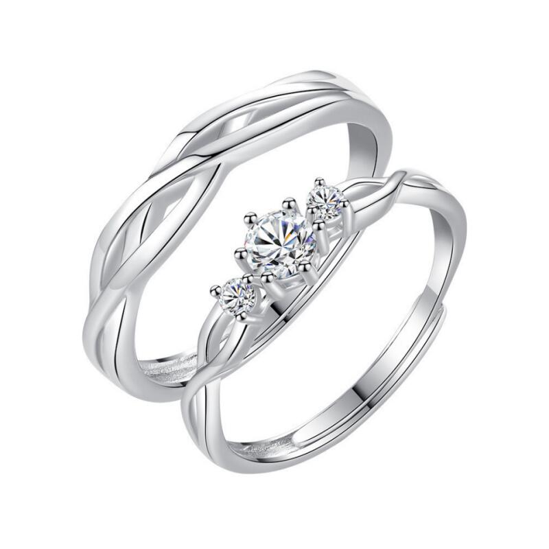 Et maison Simple Men Ring Hollow Twist Adjusted Sterling Silver