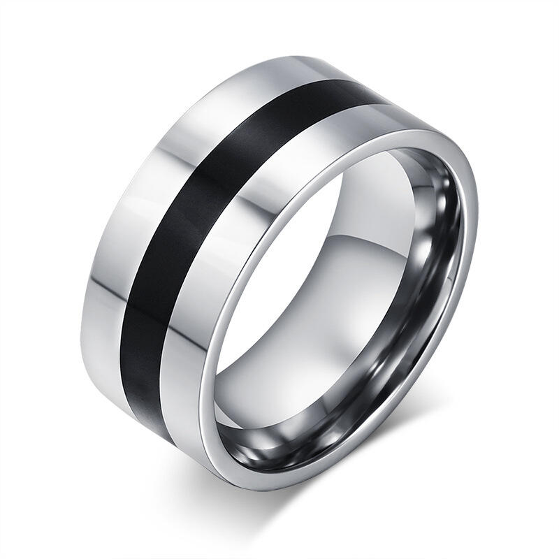 Et maison Polished Two Tone Titanium Steel Men's Band