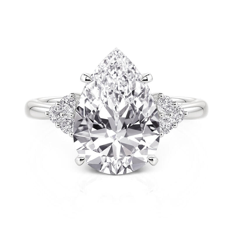 Et maison Pear Three Stone Engagement Ring Sterling Silver