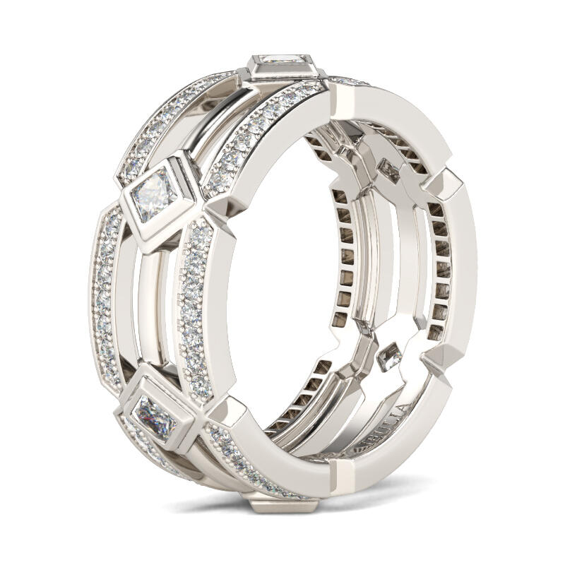 Et maison Split Shank Sterling Silver Men's Band