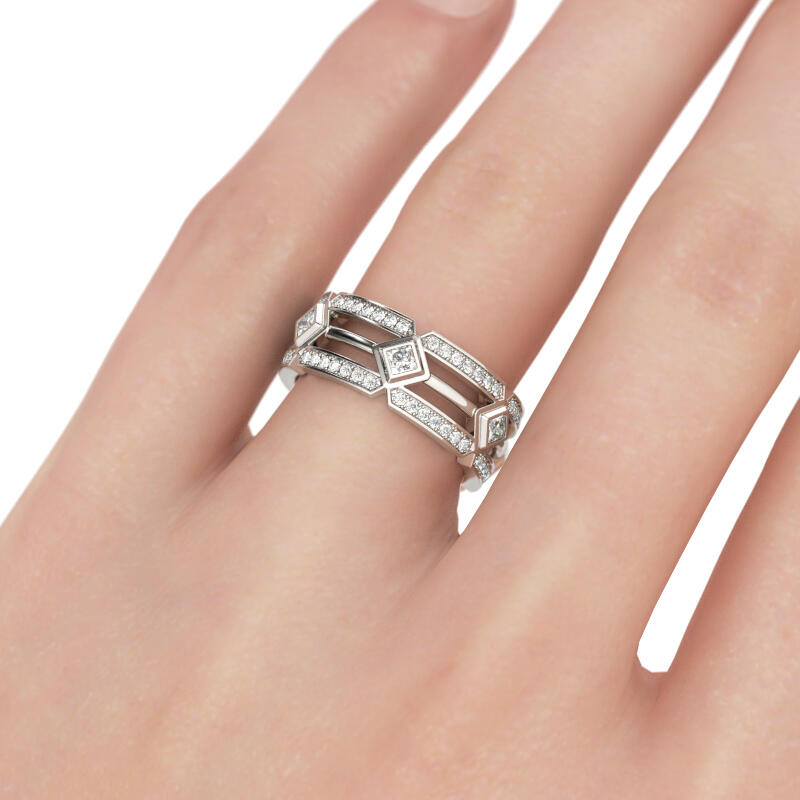 Et maison Split Shank Sterling Silver Men's Band