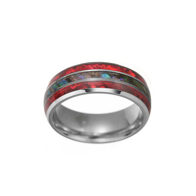 Et maison Abalone Shell Titanium Steel Men's Band