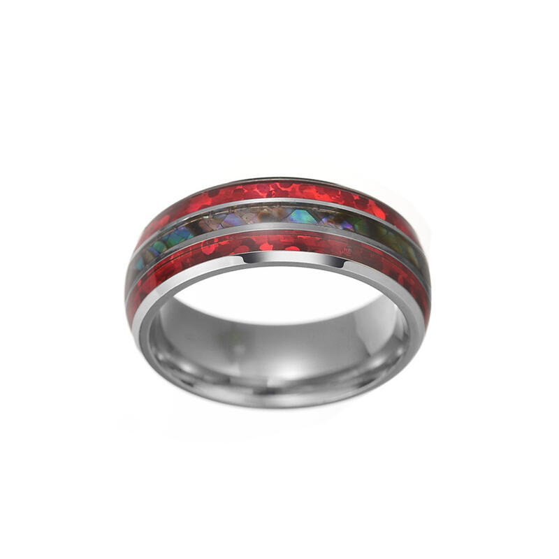 Et maison Abalone Shell Titanium Steel Men's Band
