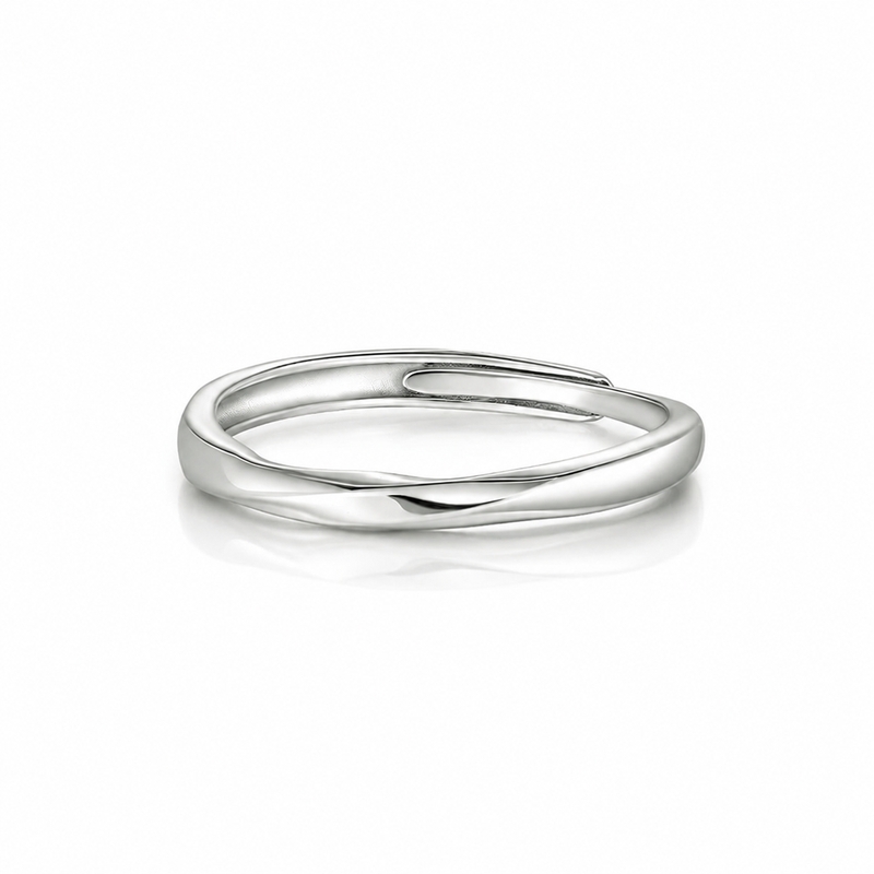 Et maison Minimalist Twist Adjustable Open Ring for Men