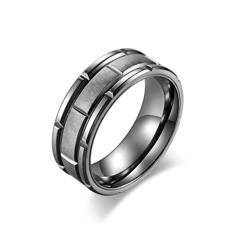 Et maison Simple Black Titanium Steel Men's Band