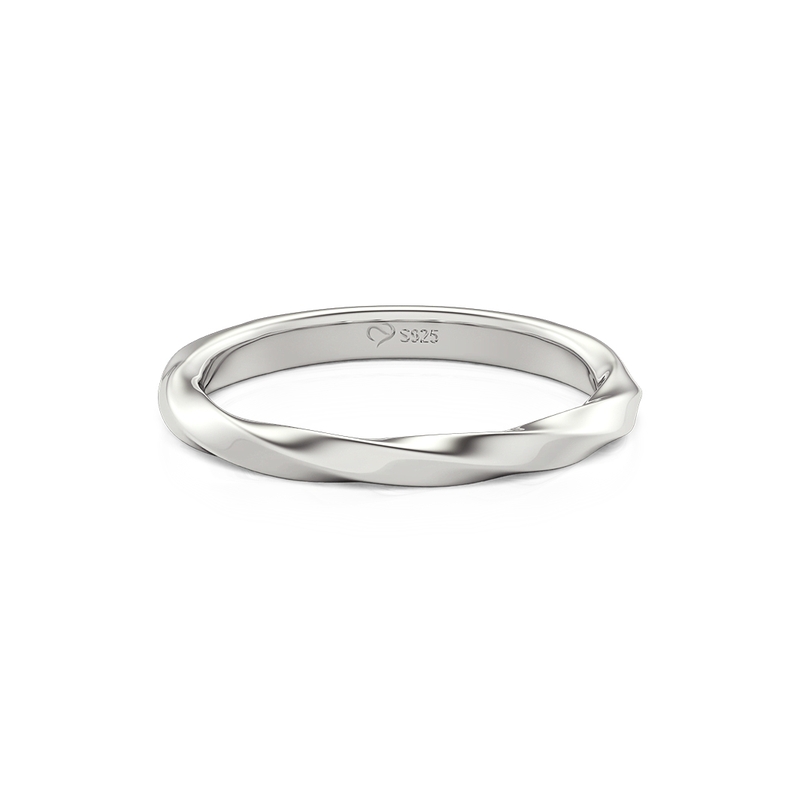Et maison "Love Entwined" Sterling Silver Men's Band