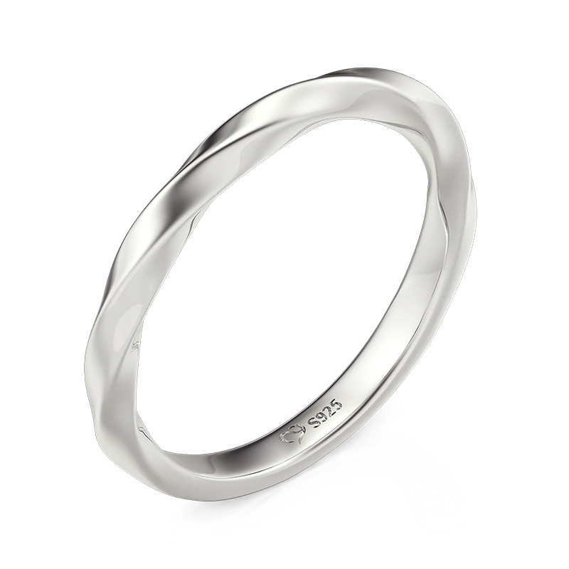 Et maison "Love Entwined" Sterling Silver Men's Band
