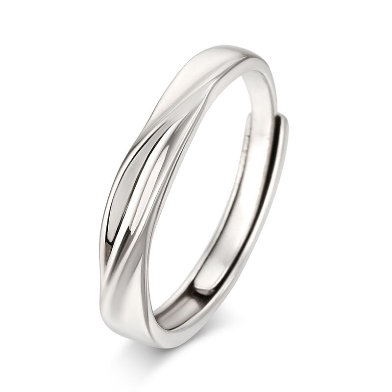 Et maison Stylish Adjustable Sterling Silver Men's Band