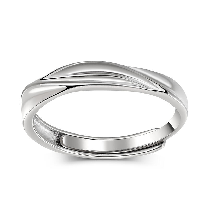 Et maison Stylish Adjustable Sterling Silver Men's Band