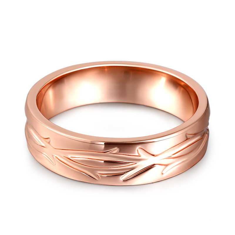 Et maison Unique Branch Carved Sterling Silver Men's Band