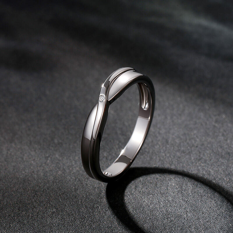 Et maison Twisted Wedding Band for Men Sterling Silver